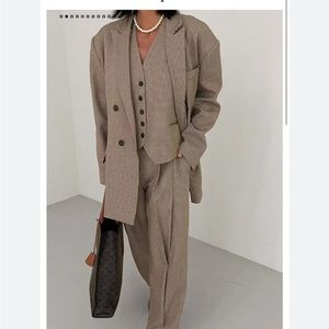 Frankie Shop Desio Houndstooth Blazer